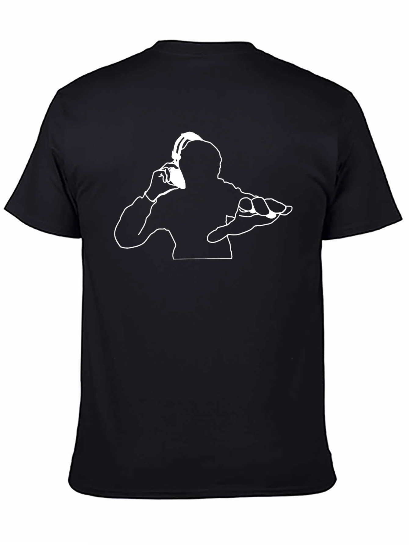 DJ Graphic Tee - Black Cotton T-Shirt