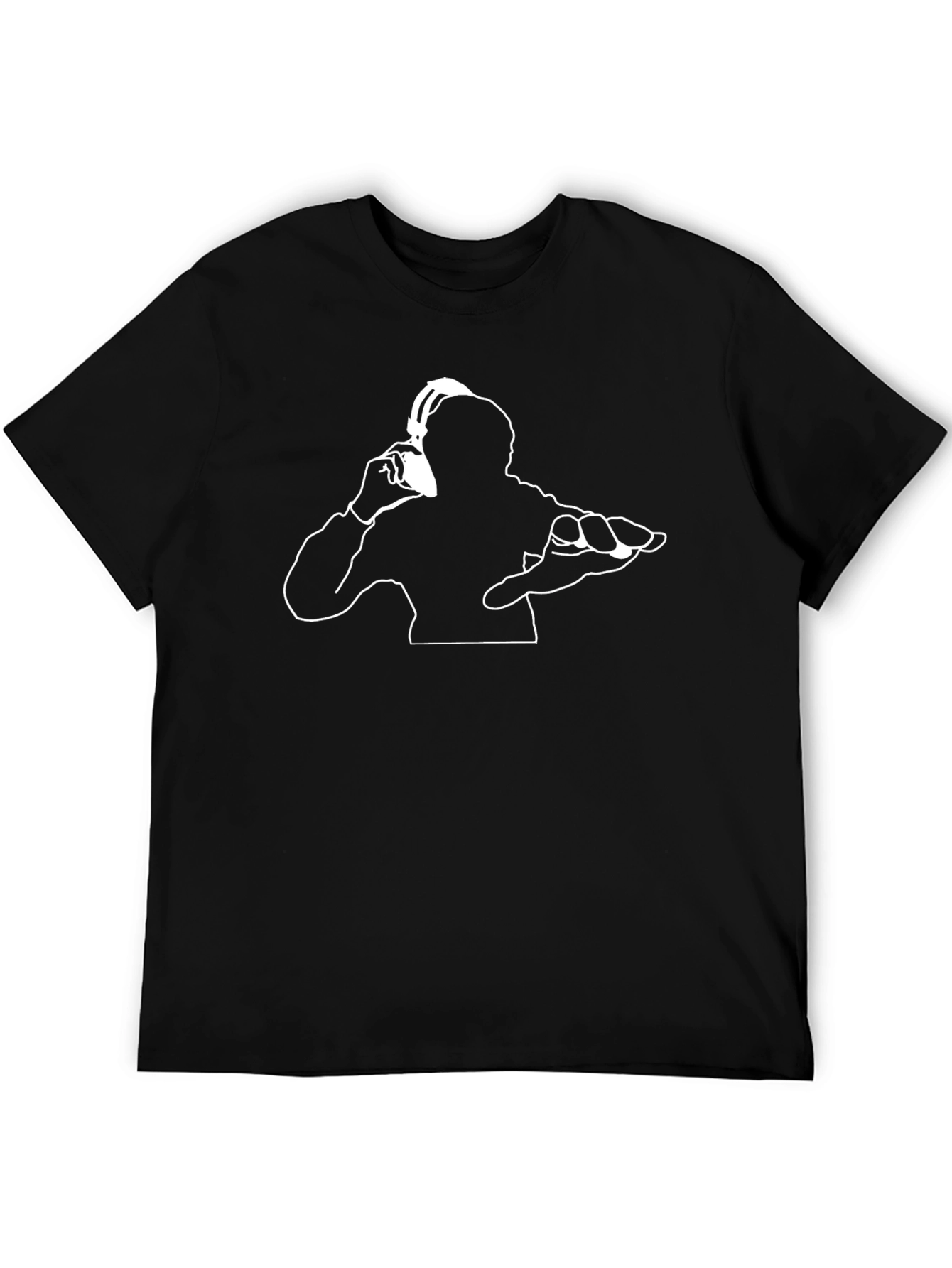 DJ Graphic Tee - Black Cotton T-Shirt