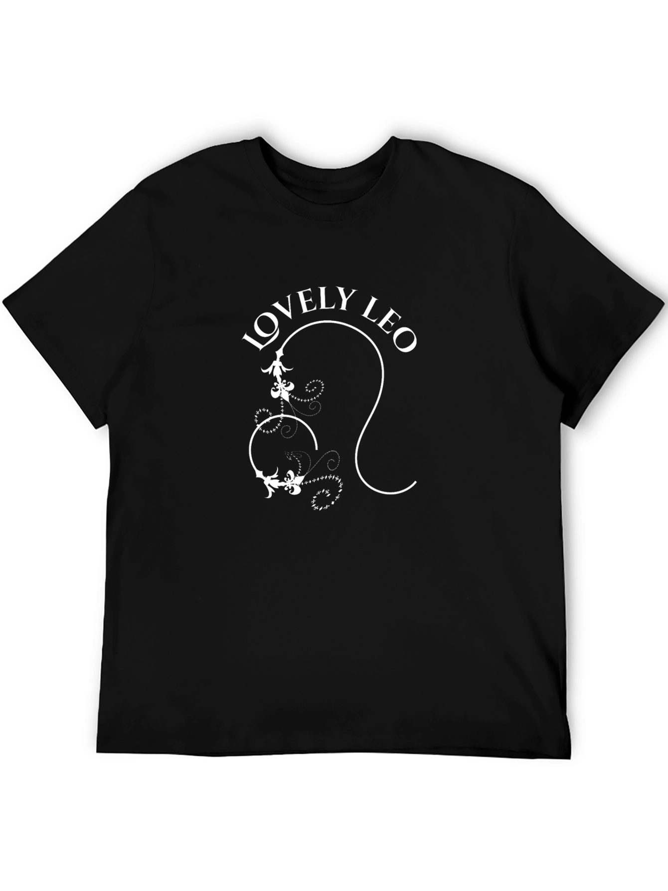 Lovely Leo Zodiac Graphic Black T-Shirt