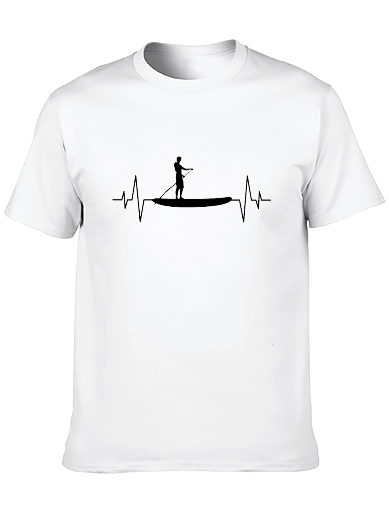 Paddle Board Heartbeat T-Shirt - Black