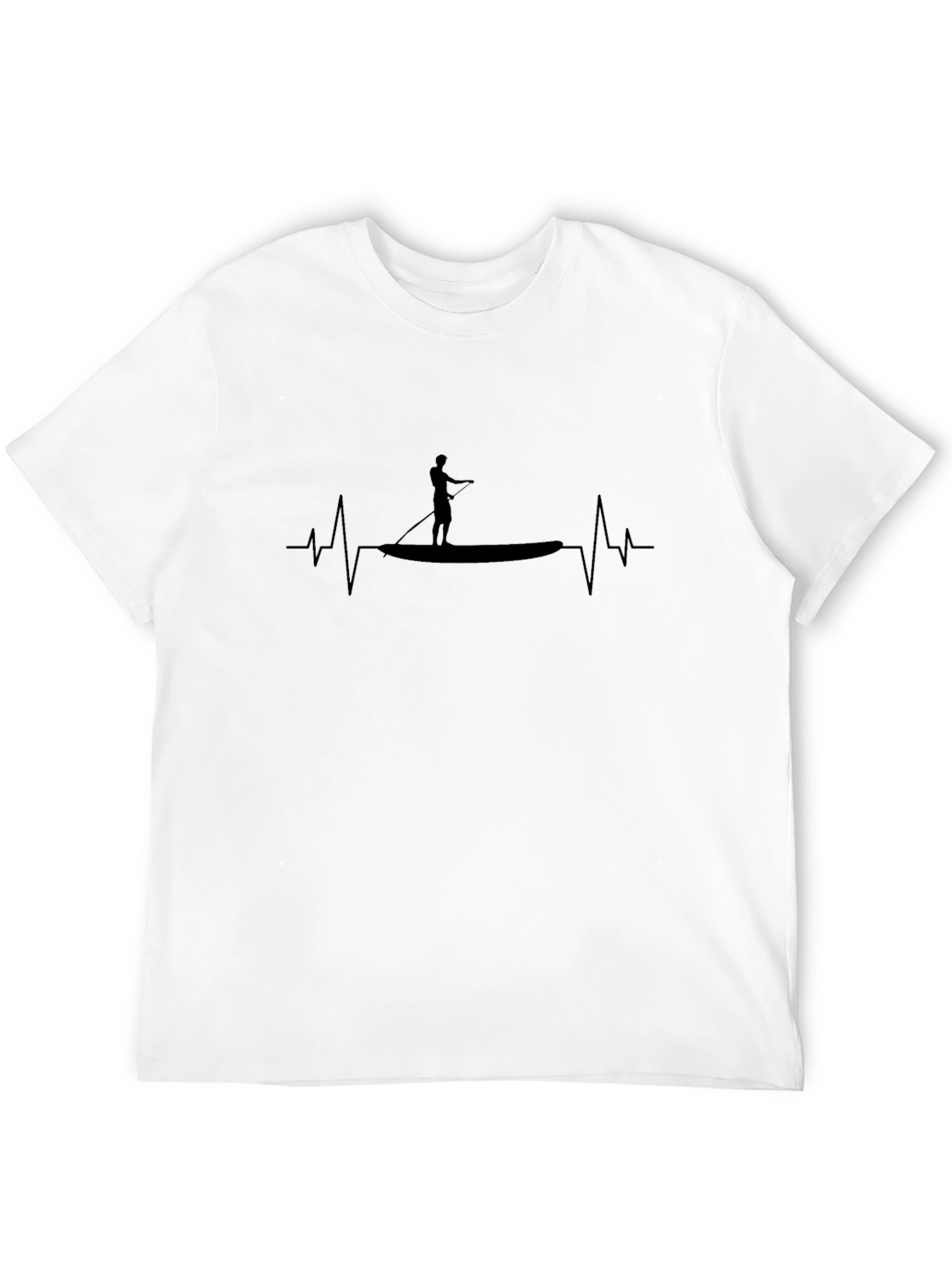 Paddle Board Heartbeat T-Shirt - Black