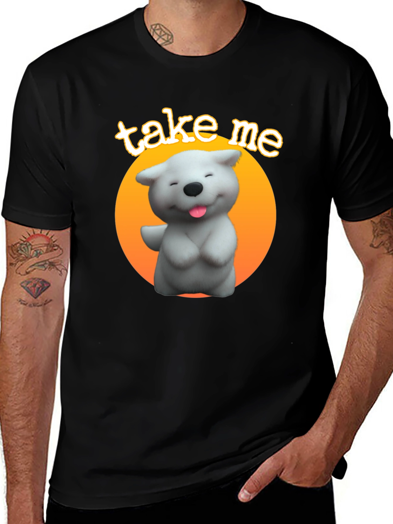 Cute Dog Graphic Tee - Take Me Design