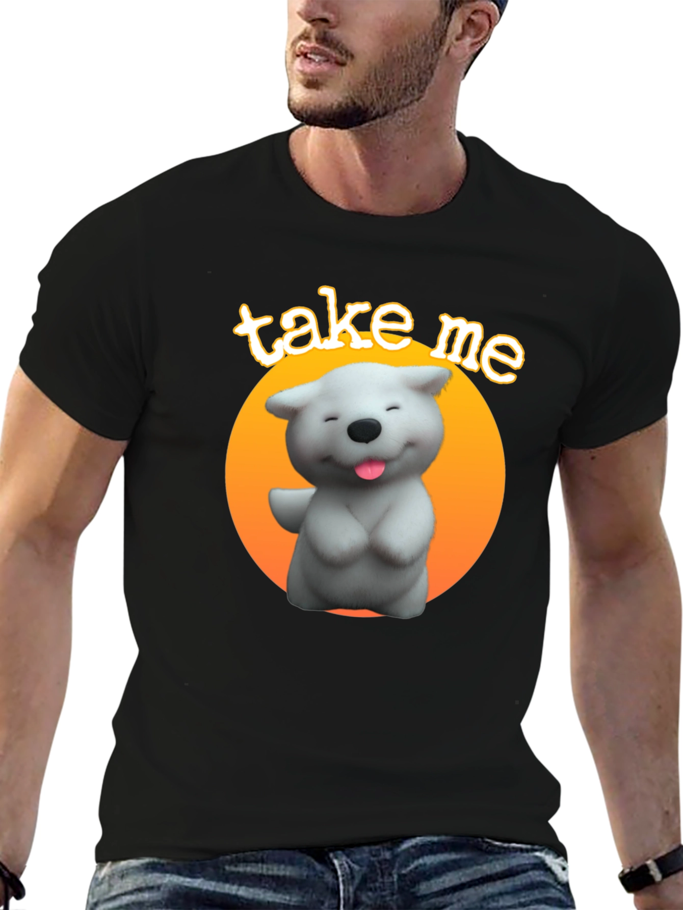 Cute Dog Graphic Tee - Take Me Design