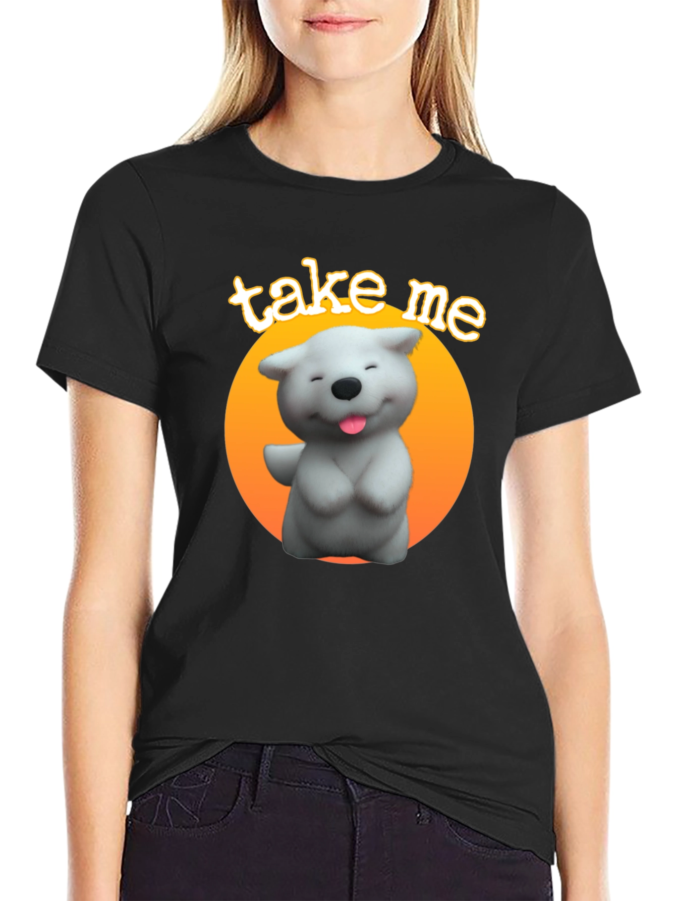 Cute Dog Graphic Tee - Take Me Design