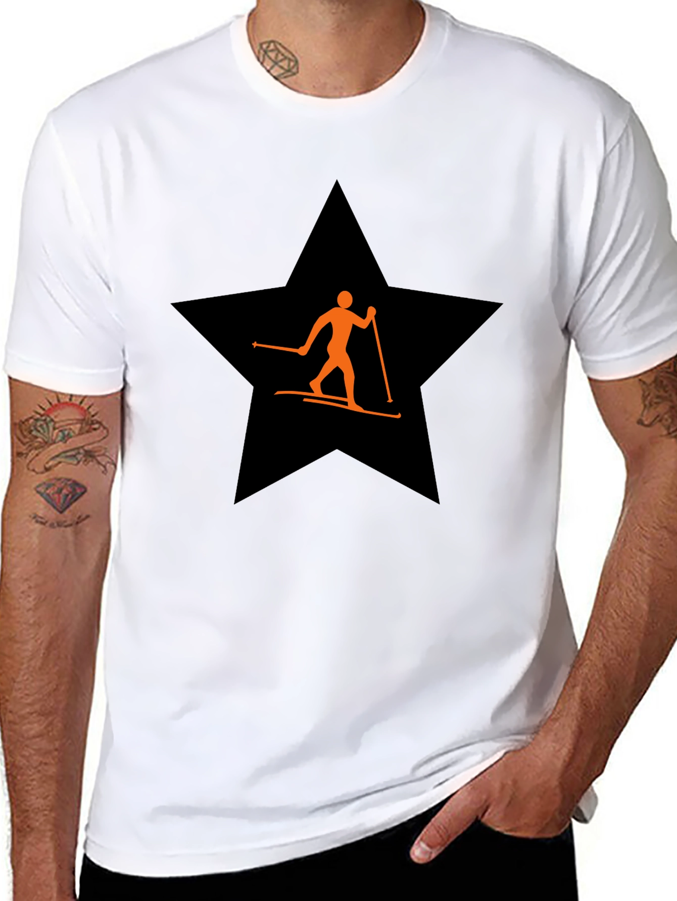 Ski Star T-Shirt - Cool Graphic Tee