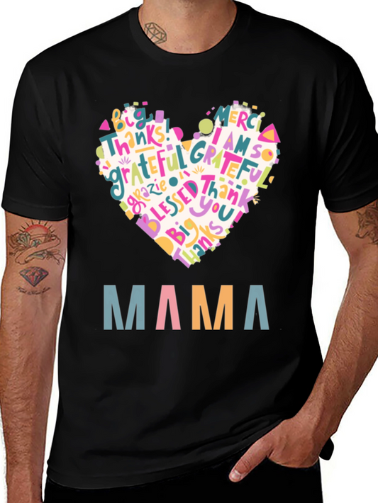 Mama Heart Graphic T-Shirt - Gratitude & Love