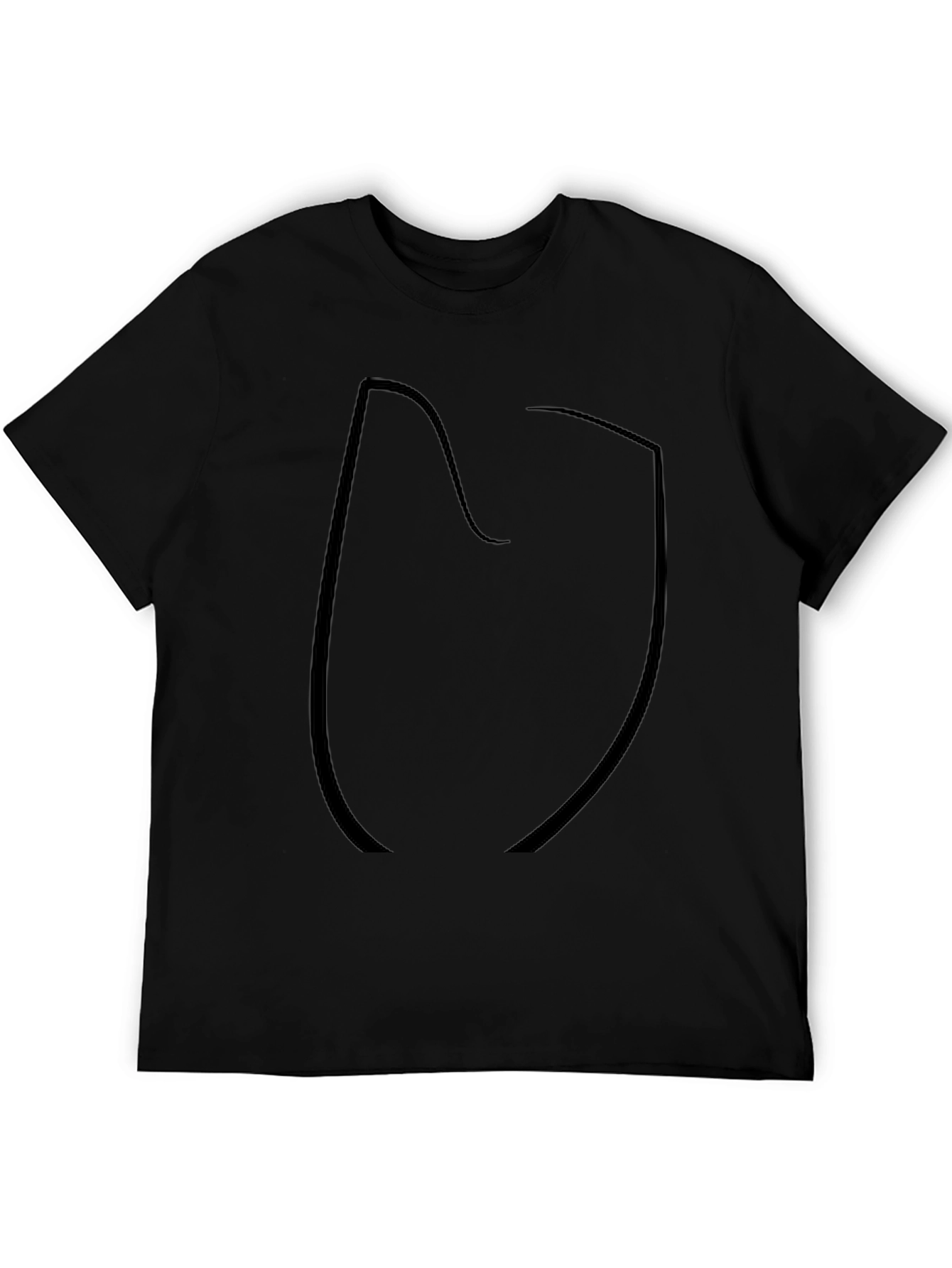 Mens Black Short Sleeve Graphic T-Shirt