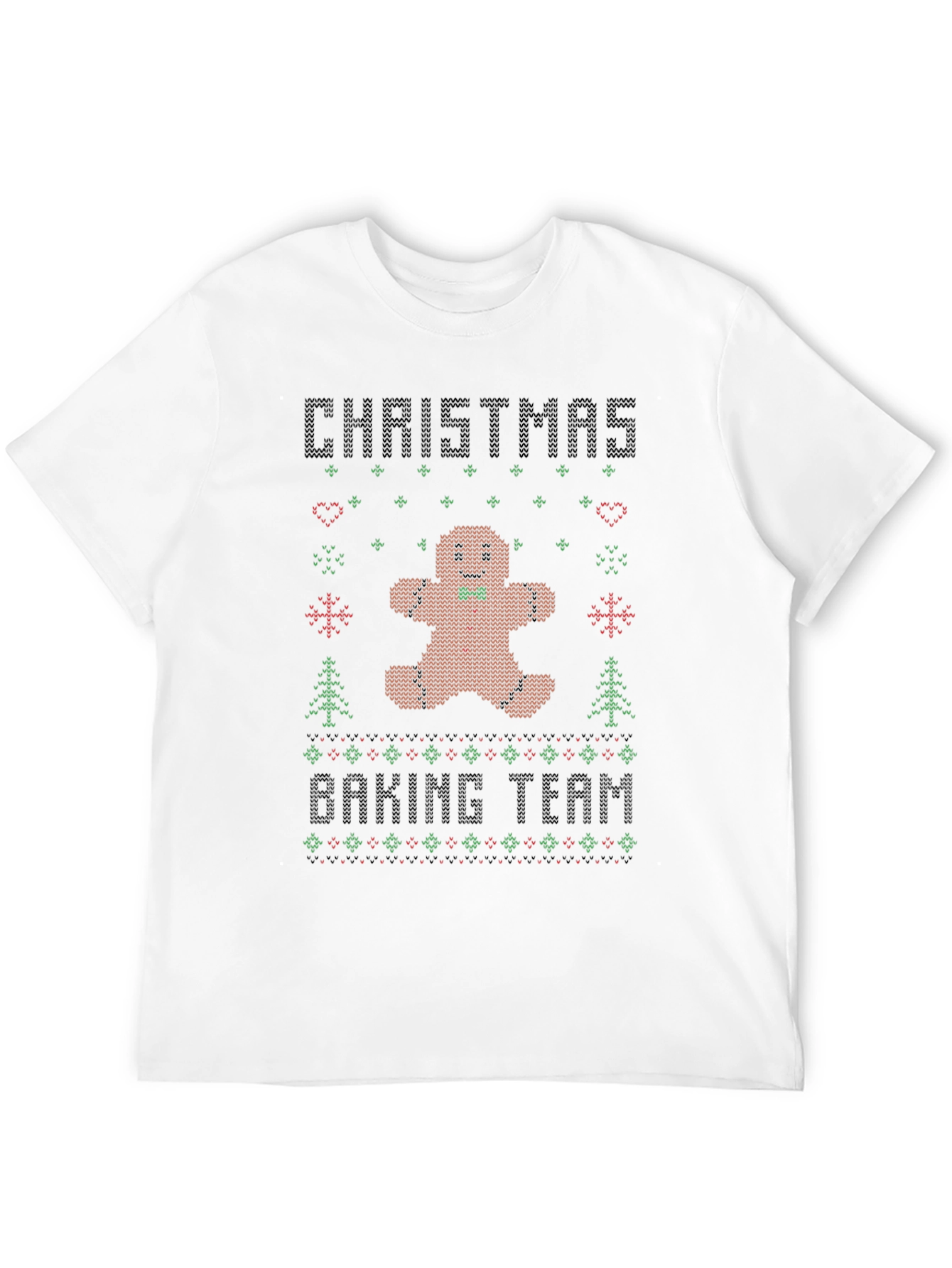 Christmas Baking Team Gingerbread Man Ugly Sweater T-Shirt