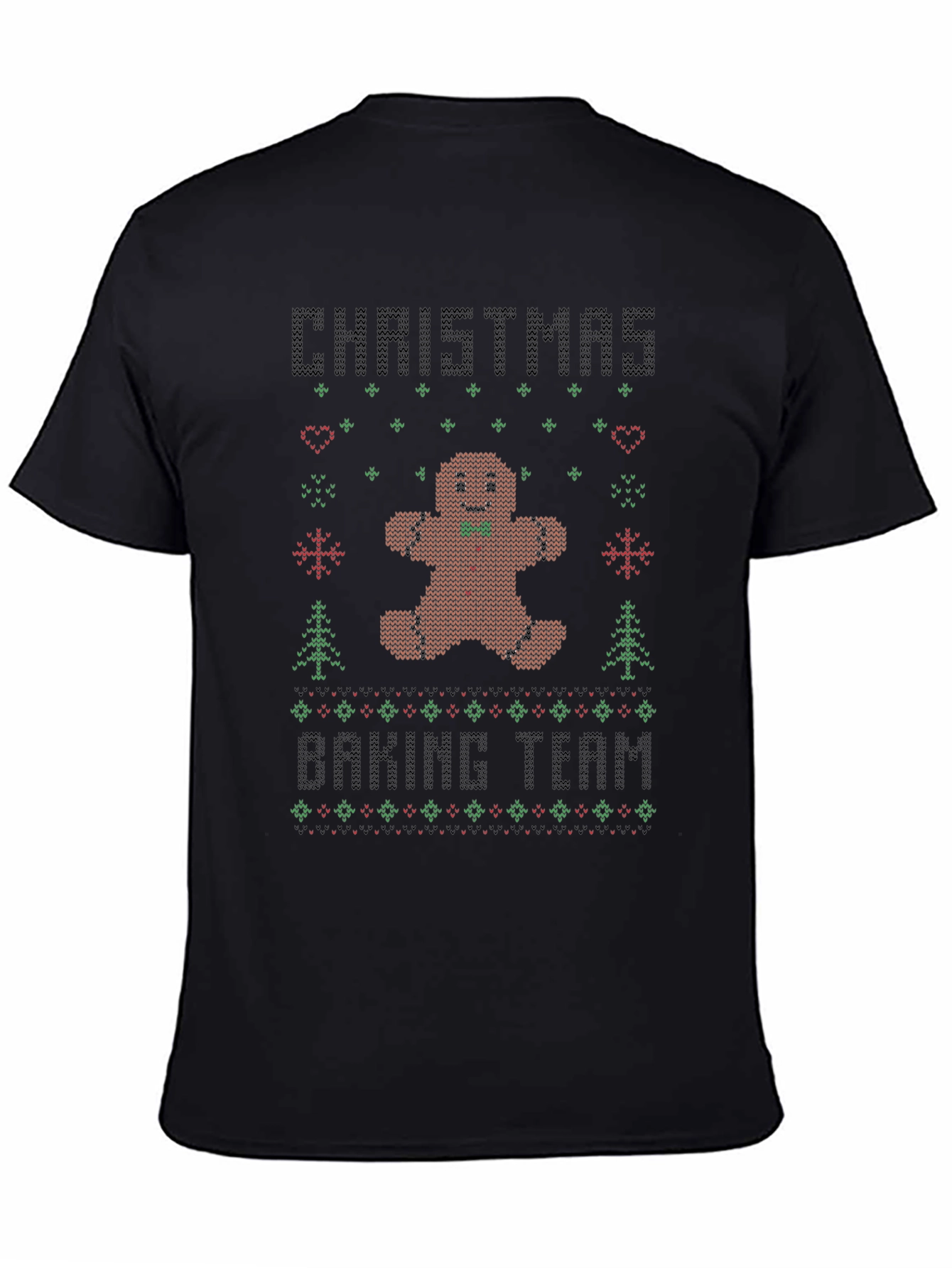 Christmas Baking Team Gingerbread Man Ugly Sweater T-Shirt