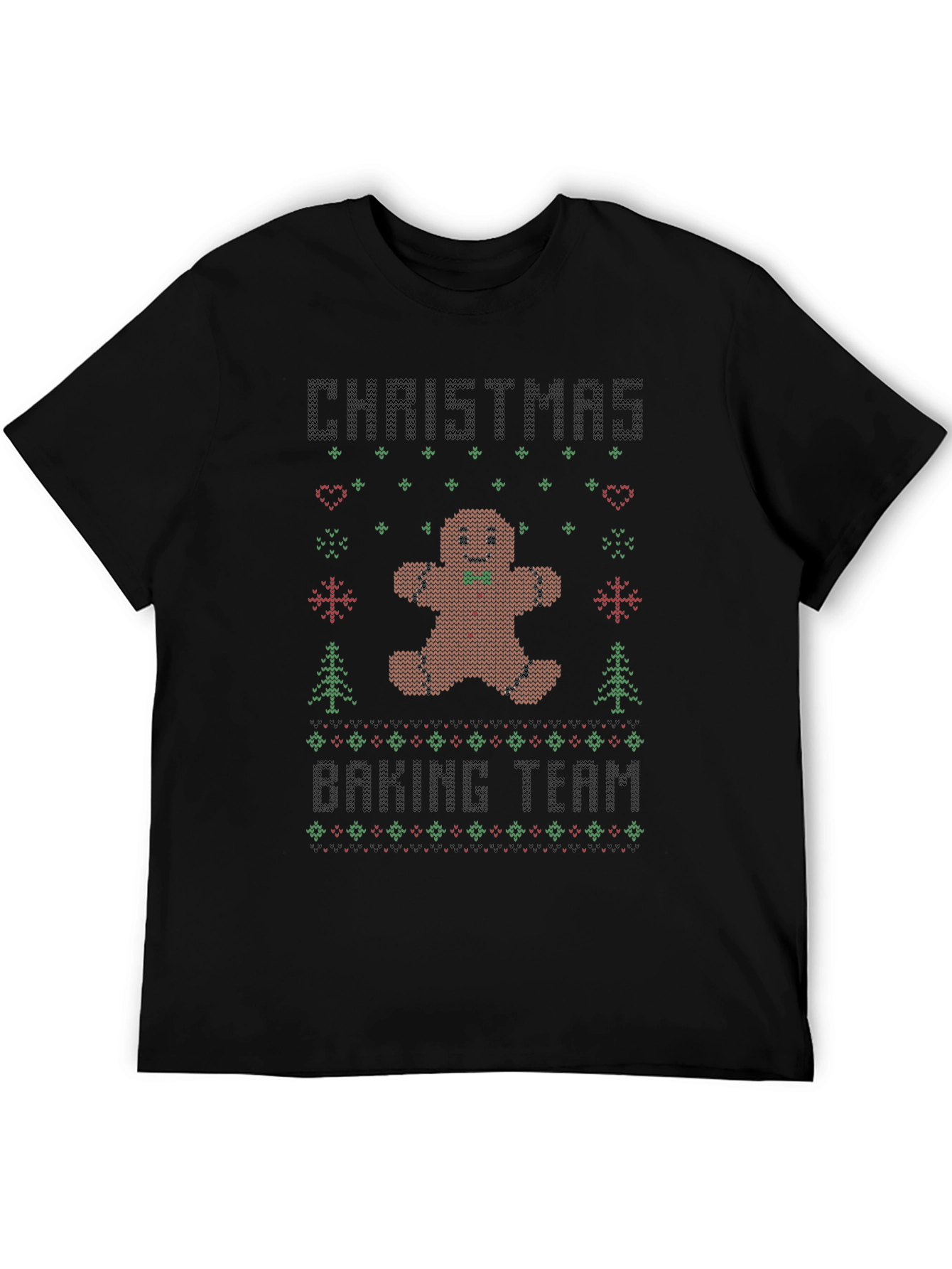 Christmas Baking Team Gingerbread Man Ugly Sweater T-Shirt
