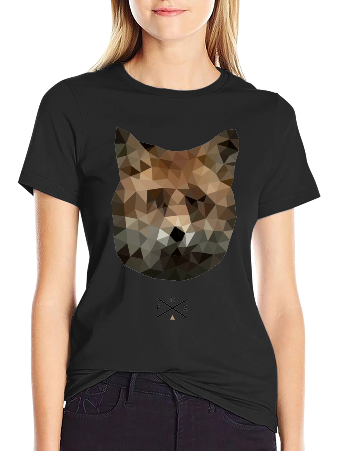 Geometric Fox Graphic T-Shirt - Modern Animal Tee