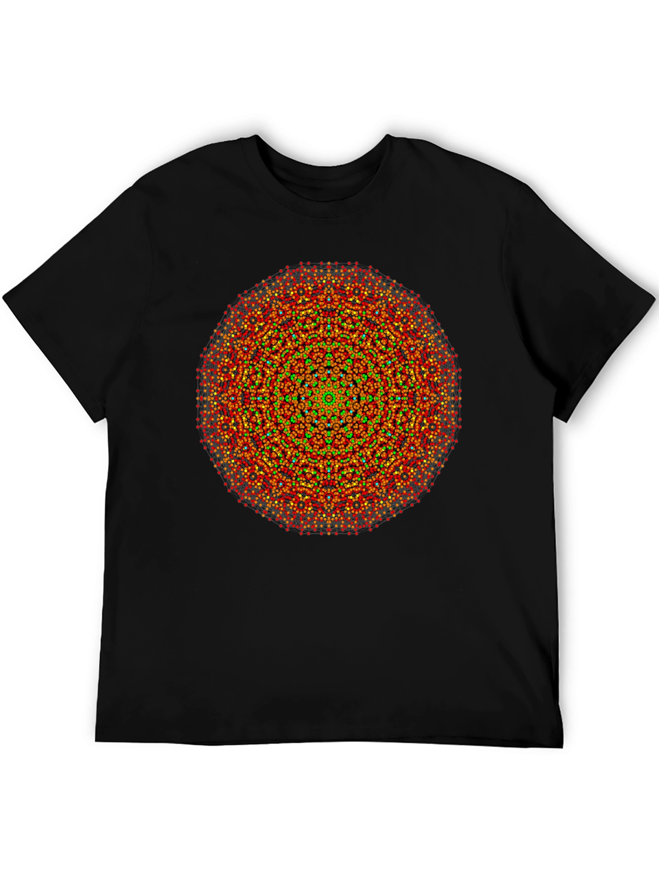 Geometric Mandala Graphic Tee - Artistic Black T-Shirt