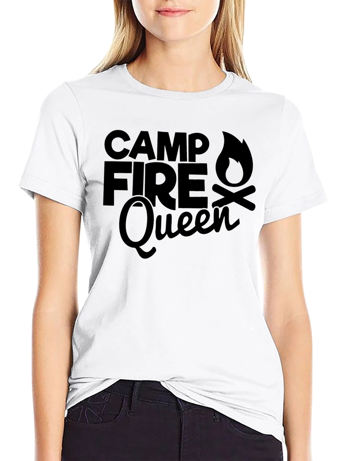 Campfire Queen Graphic Tee - Black