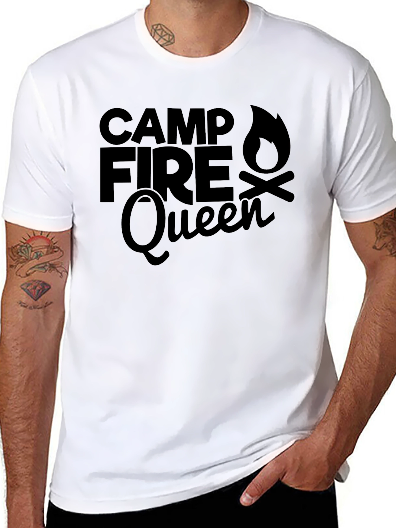 Campfire Queen Graphic Tee - Black