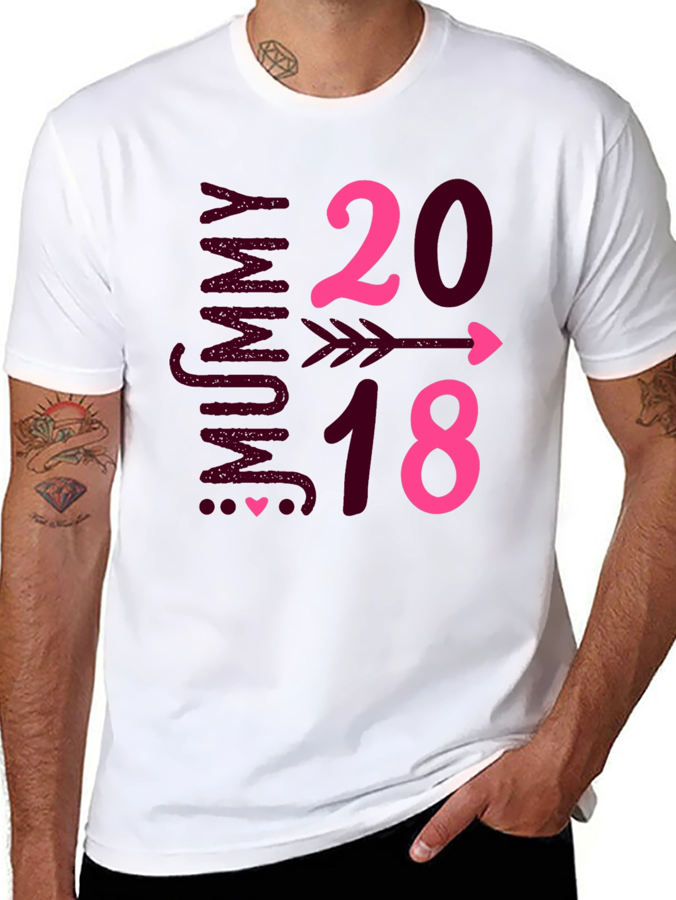 Mummy to Be 2018 Arrow Heart T-Shirt