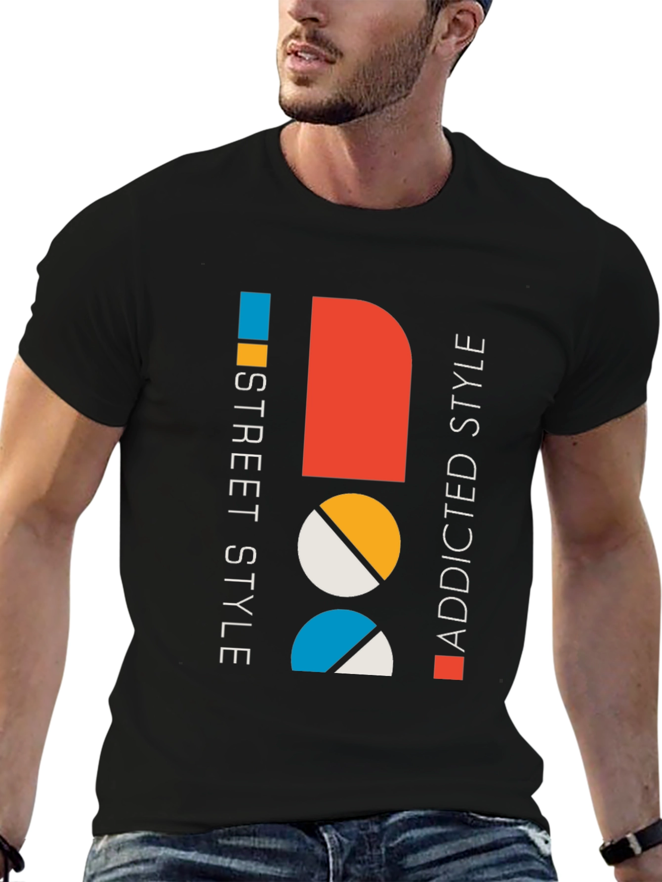 Modern Graphic Tee: Street Style Addicted Cotton Shirt