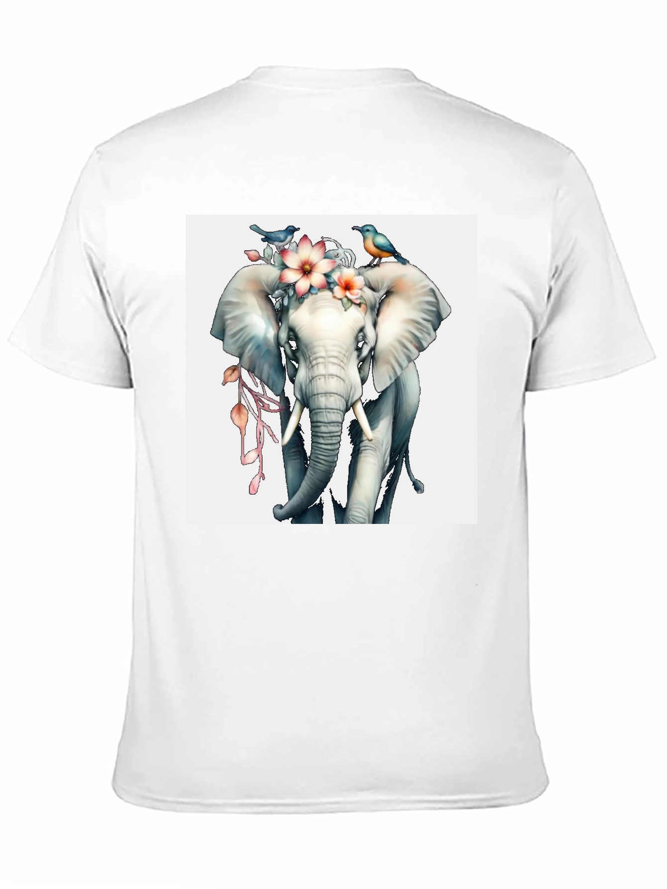 Elephant Floral Tee - Mens Graphic T-Shirt