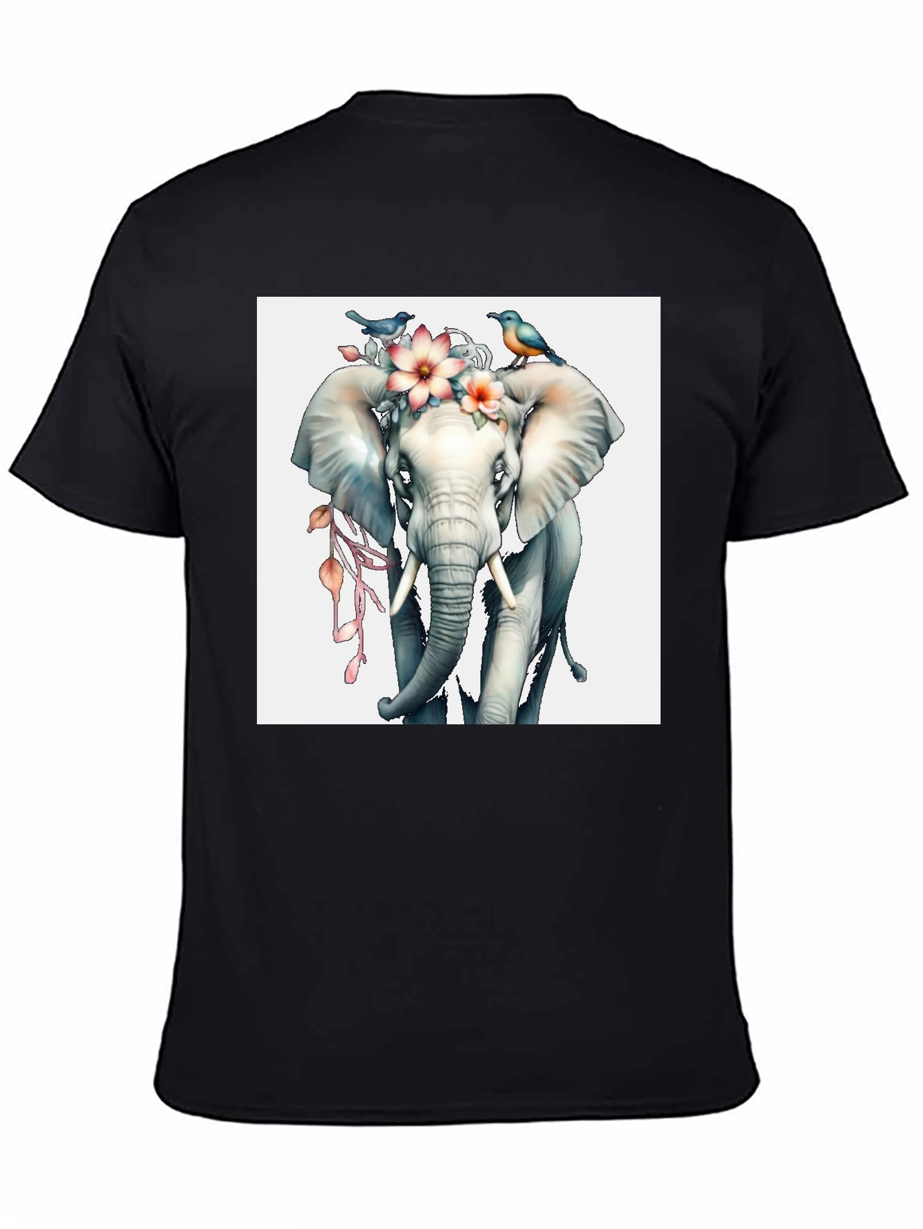 Elephant Floral Tee - Mens Graphic T-Shirt