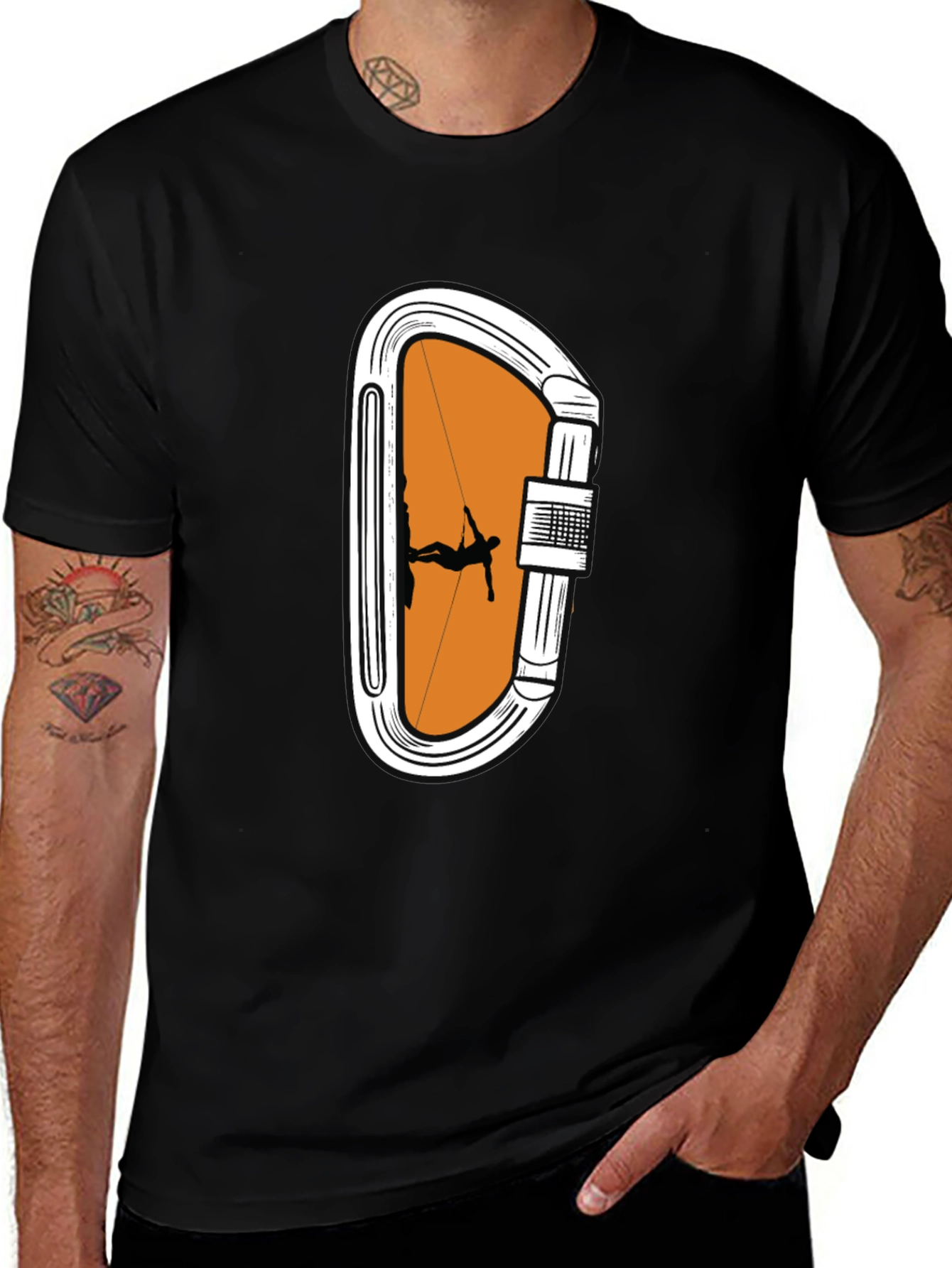 Climbing Carabiner Graphic T-Shirt - Outdoor Adventure
