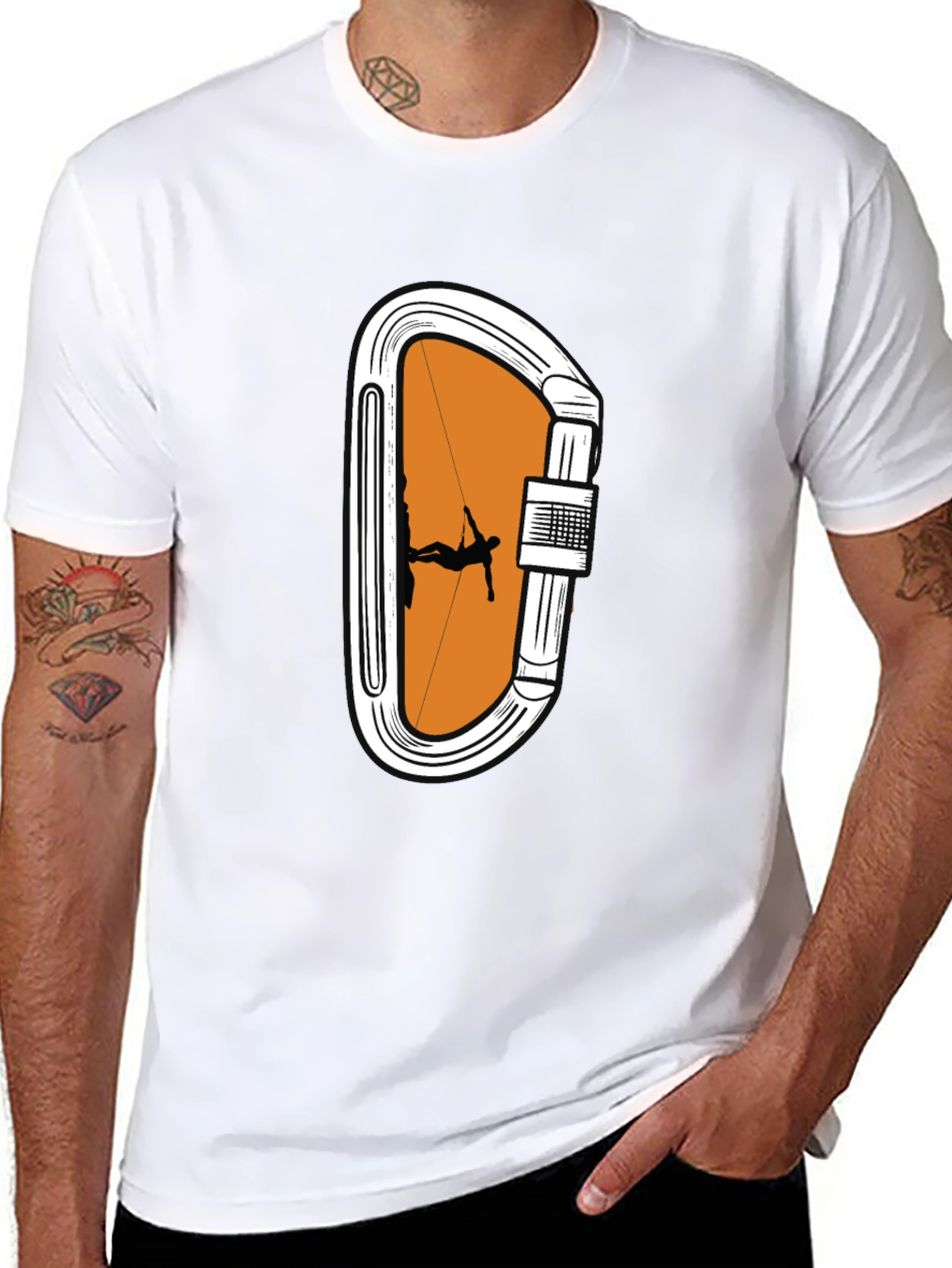 Climbing Carabiner Graphic T-Shirt - Outdoor Adventure