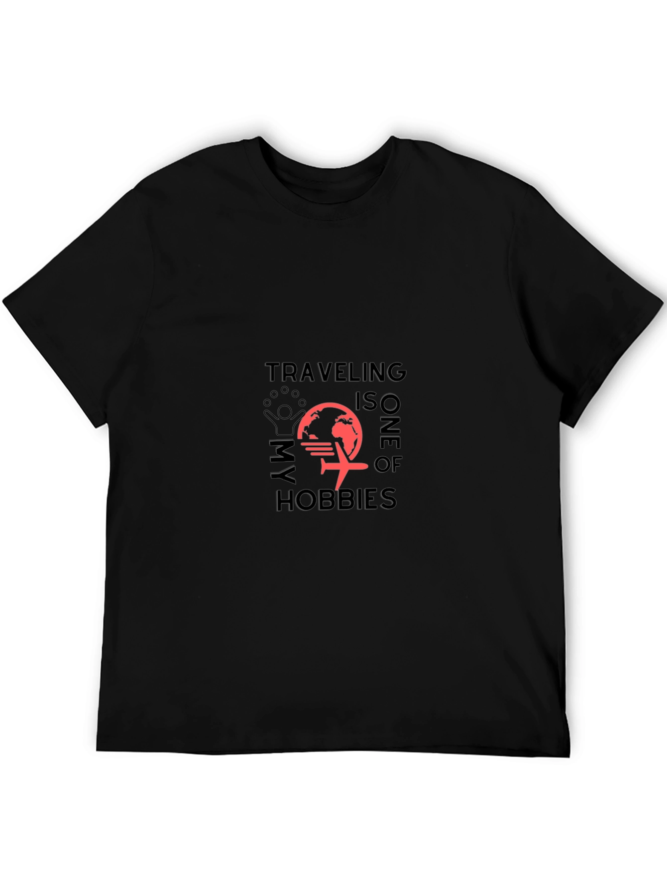 Travel Hobby T-Shirt - Black Graphic Tee