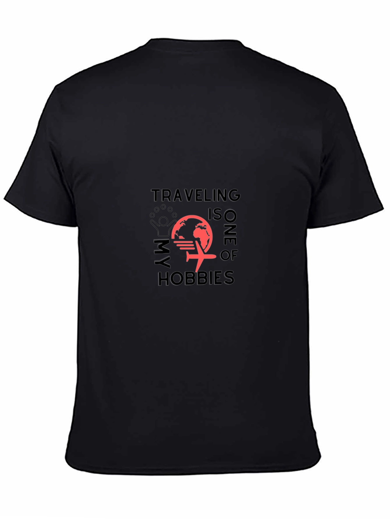 Travel Hobby T-Shirt - Black Graphic Tee