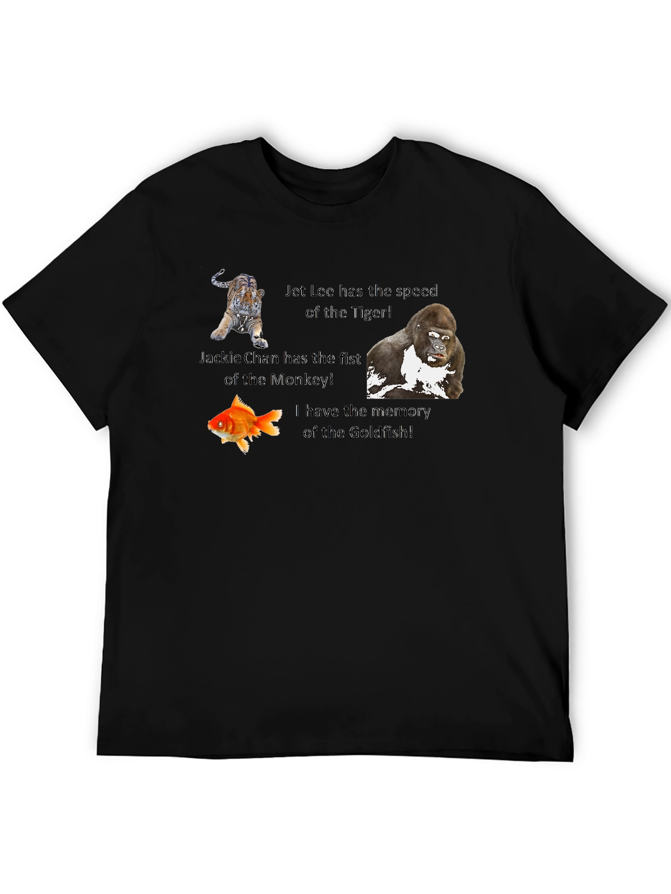 Humorous Animal Speed & Memory Graphic T-Shirt
