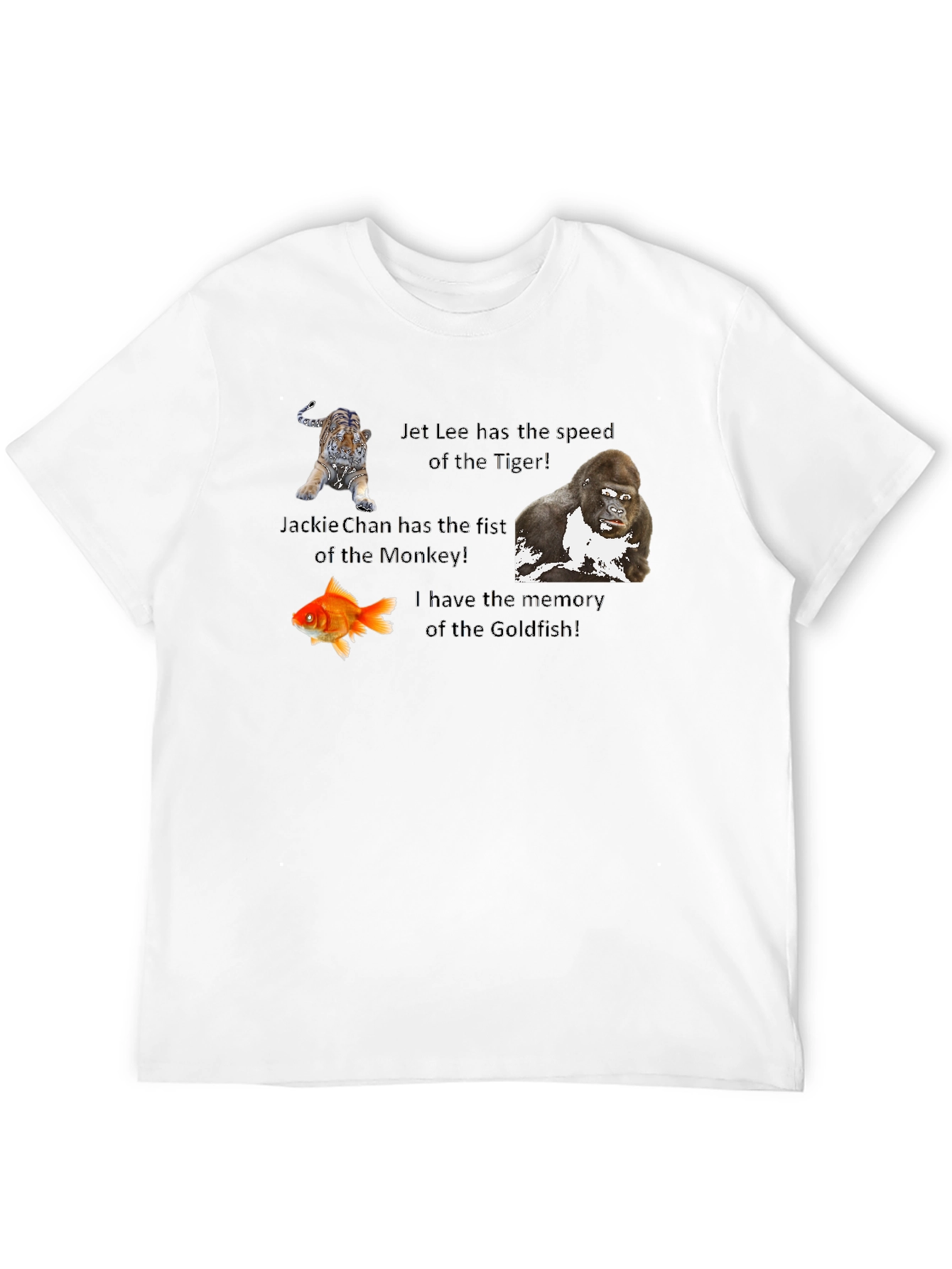 Humorous Animal Speed & Memory Graphic T-Shirt