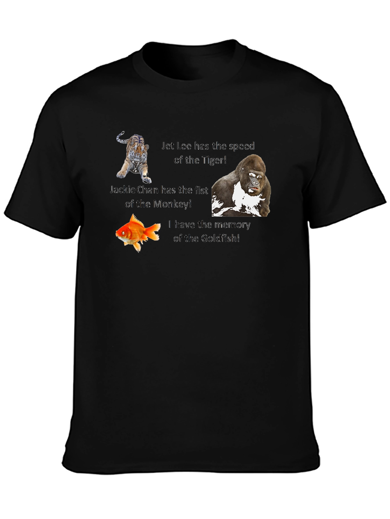 Humorous Animal Speed & Memory Graphic T-Shirt