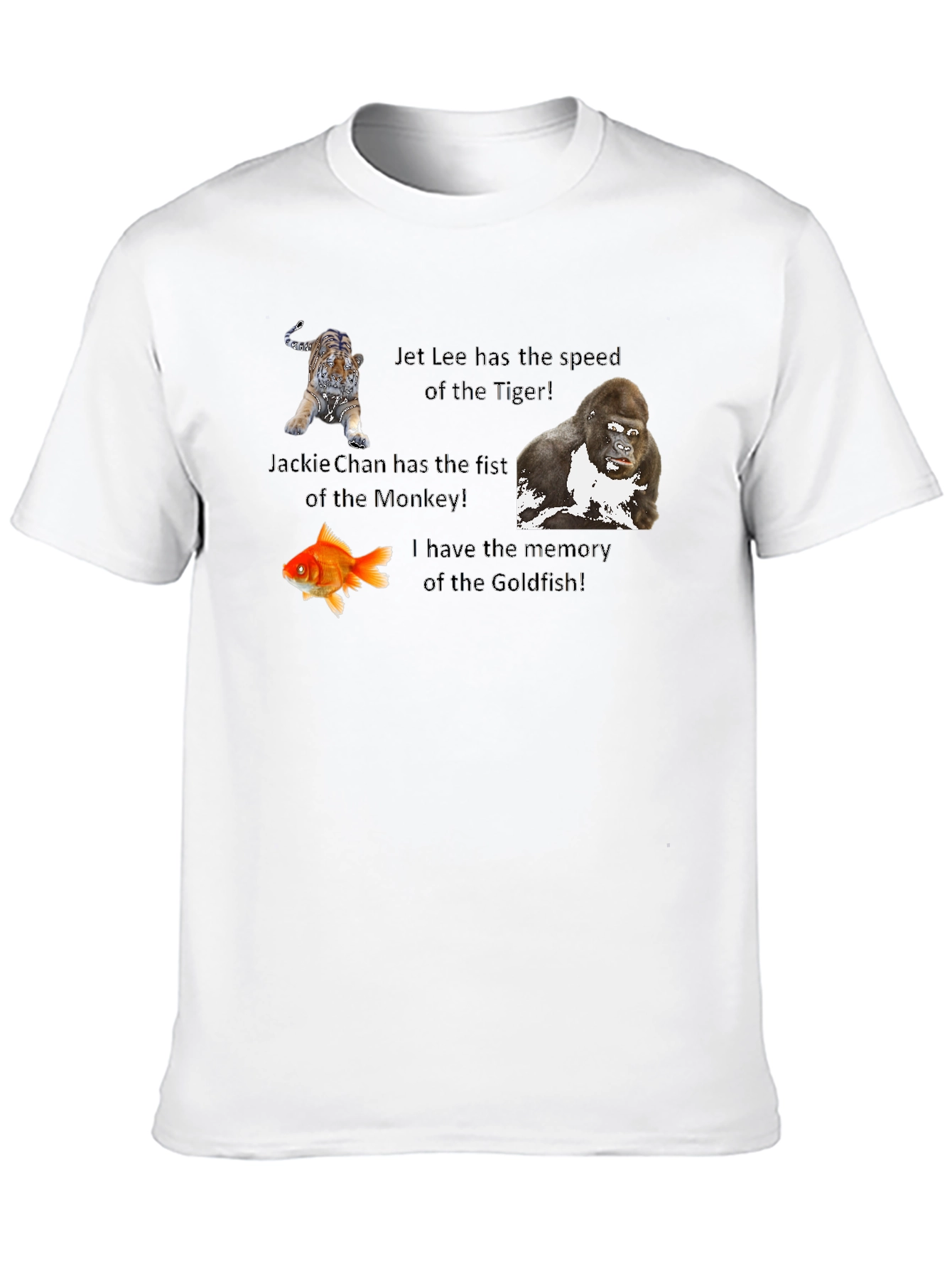 Humorous Animal Speed & Memory Graphic T-Shirt
