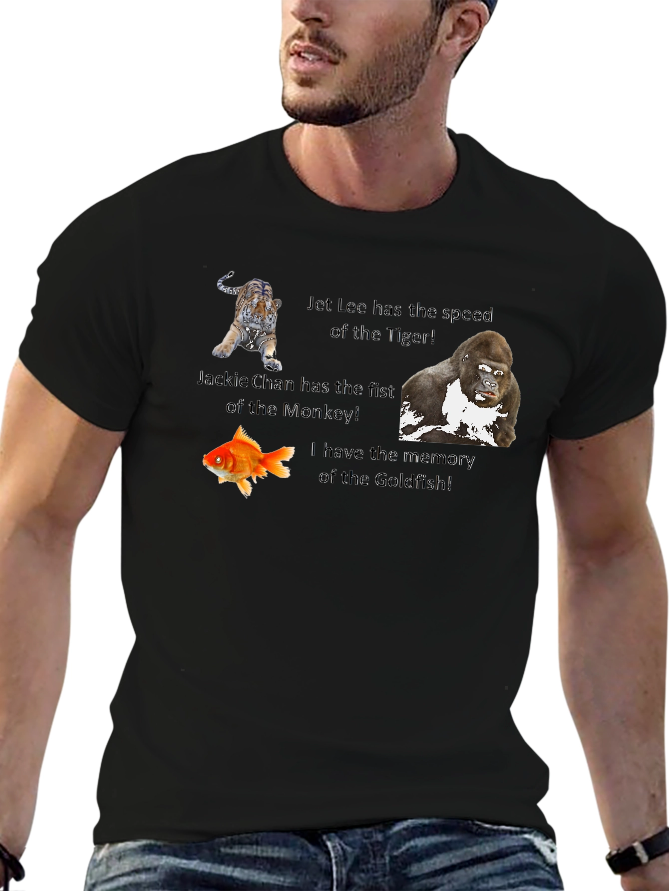 Humorous Animal Speed & Memory Graphic T-Shirt