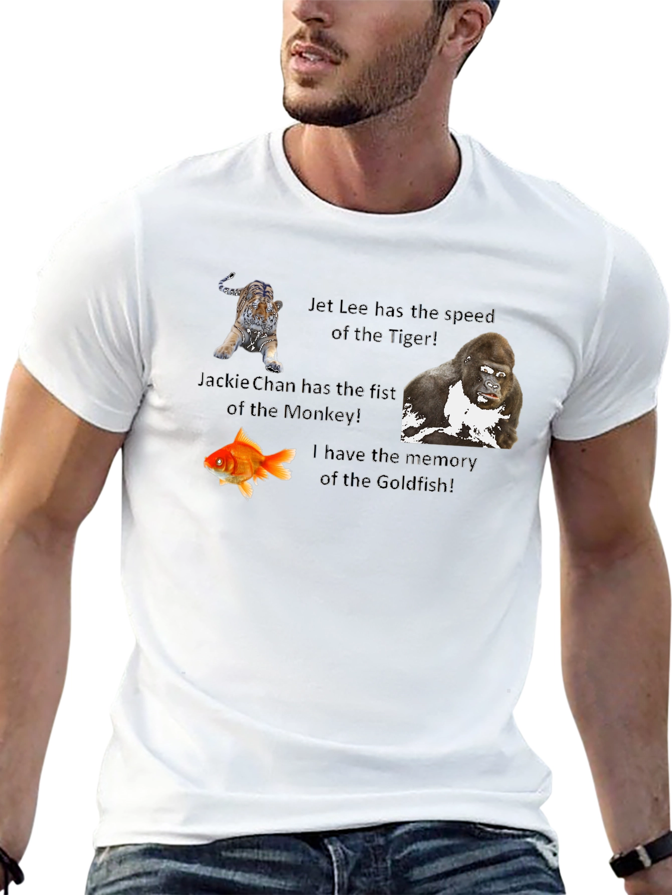 Humorous Animal Speed & Memory Graphic T-Shirt