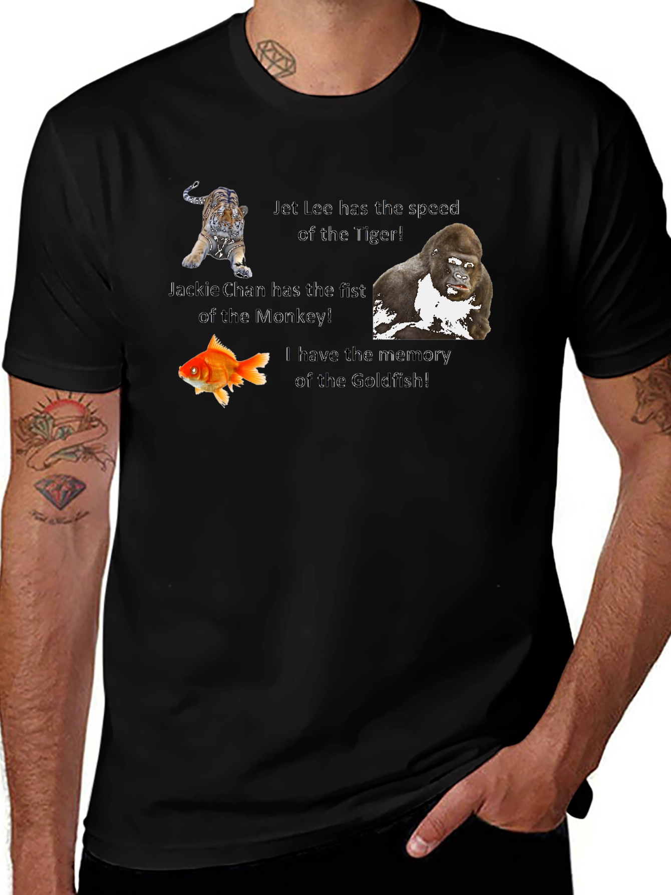 Humorous Animal Speed & Memory Graphic T-Shirt