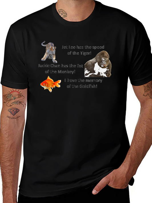Humorous Animal Speed & Memory Graphic T-Shirt