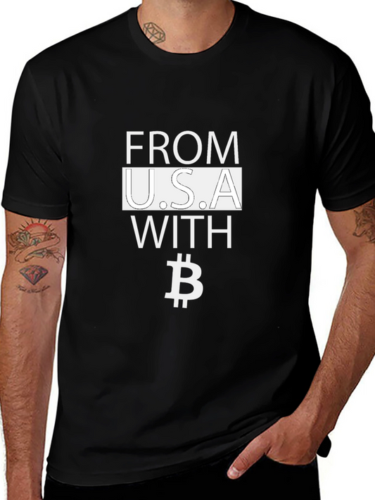 USA Bitcoin T-Shirt - Crypto Fan Apparel