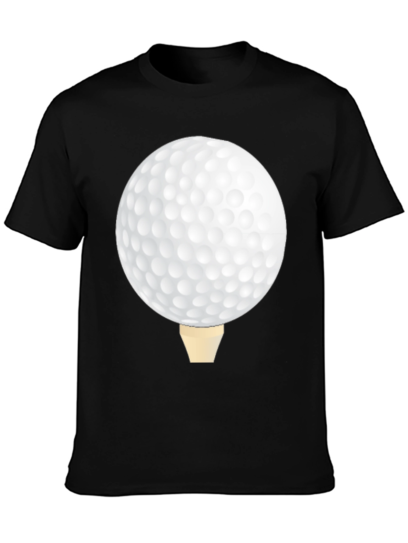 Golf Ball Tee Black T-Shirt