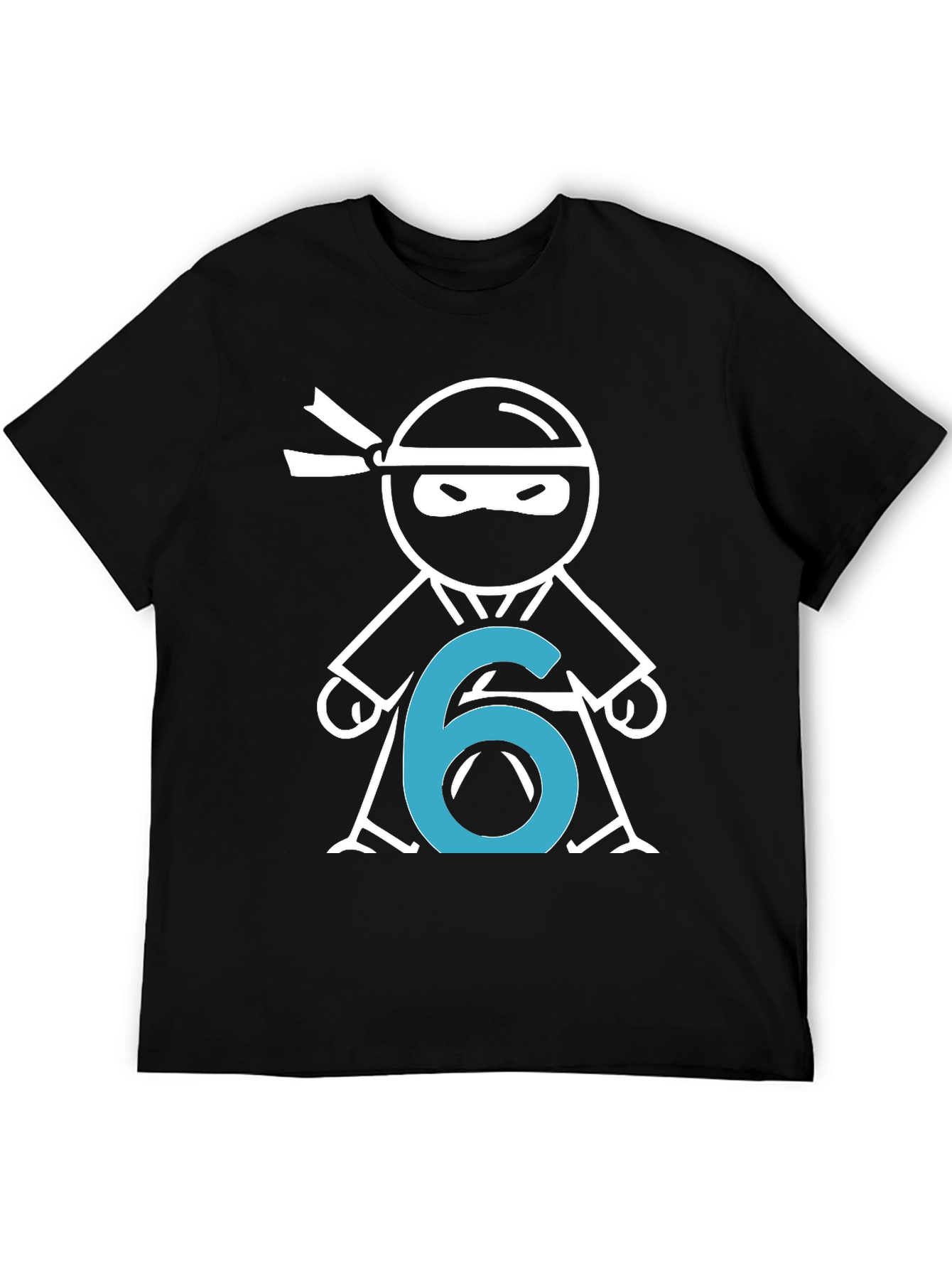 Ninja Number 6 T-Shirt - Birthday Party Tee