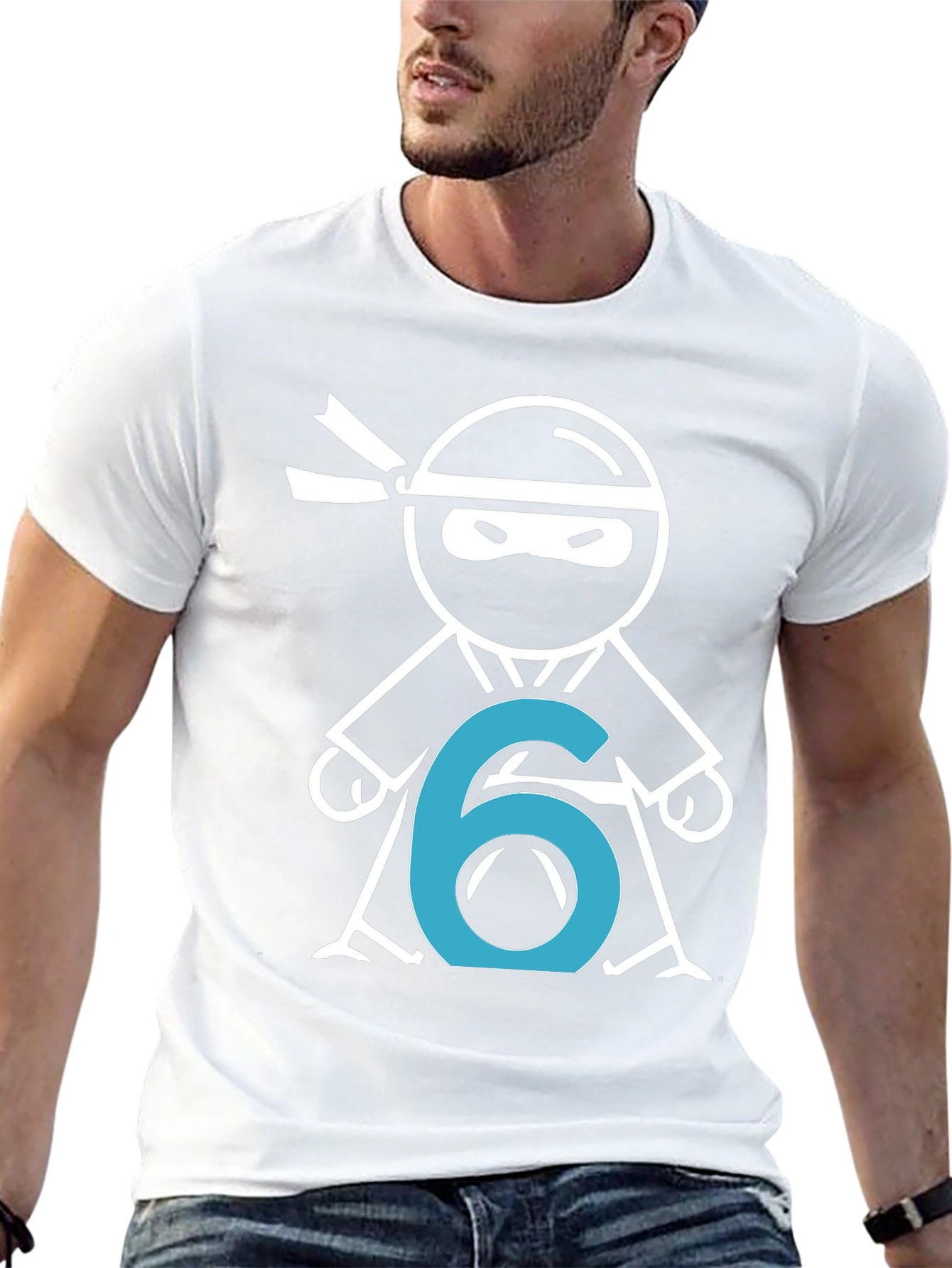 Ninja Number 6 T-Shirt - Birthday Party Tee