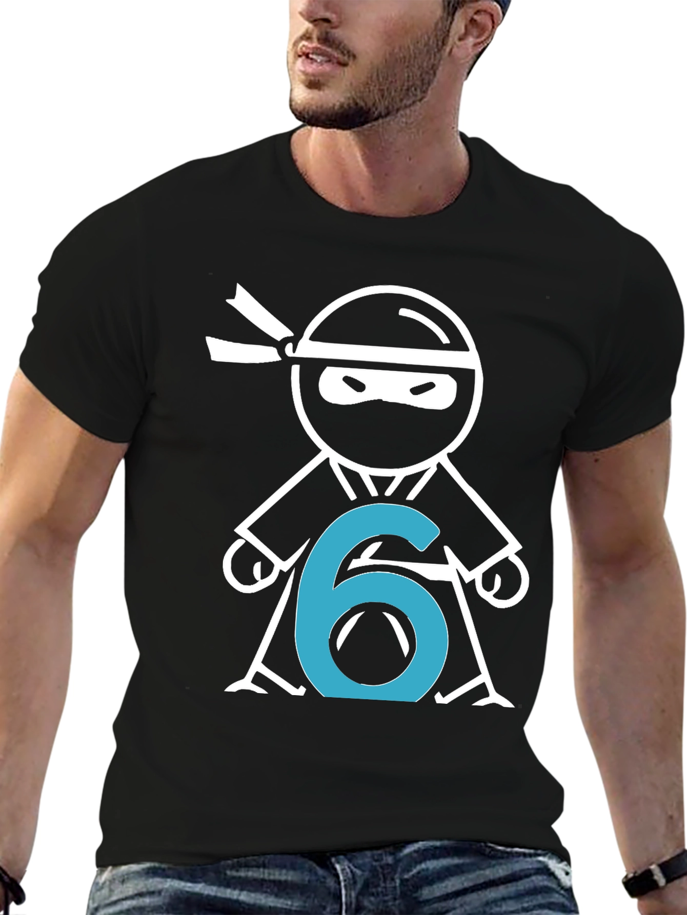 Ninja Number 6 T-Shirt - Birthday Party Tee