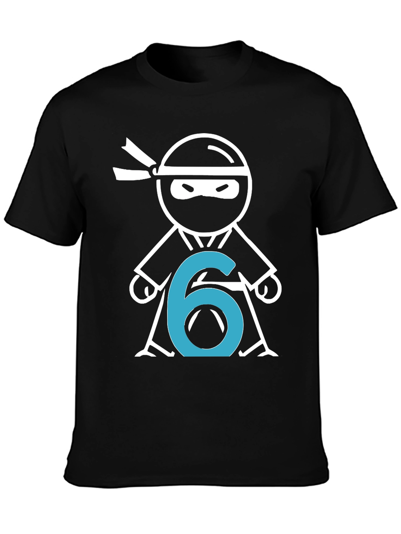 Ninja Number 6 T-Shirt - Birthday Party Tee