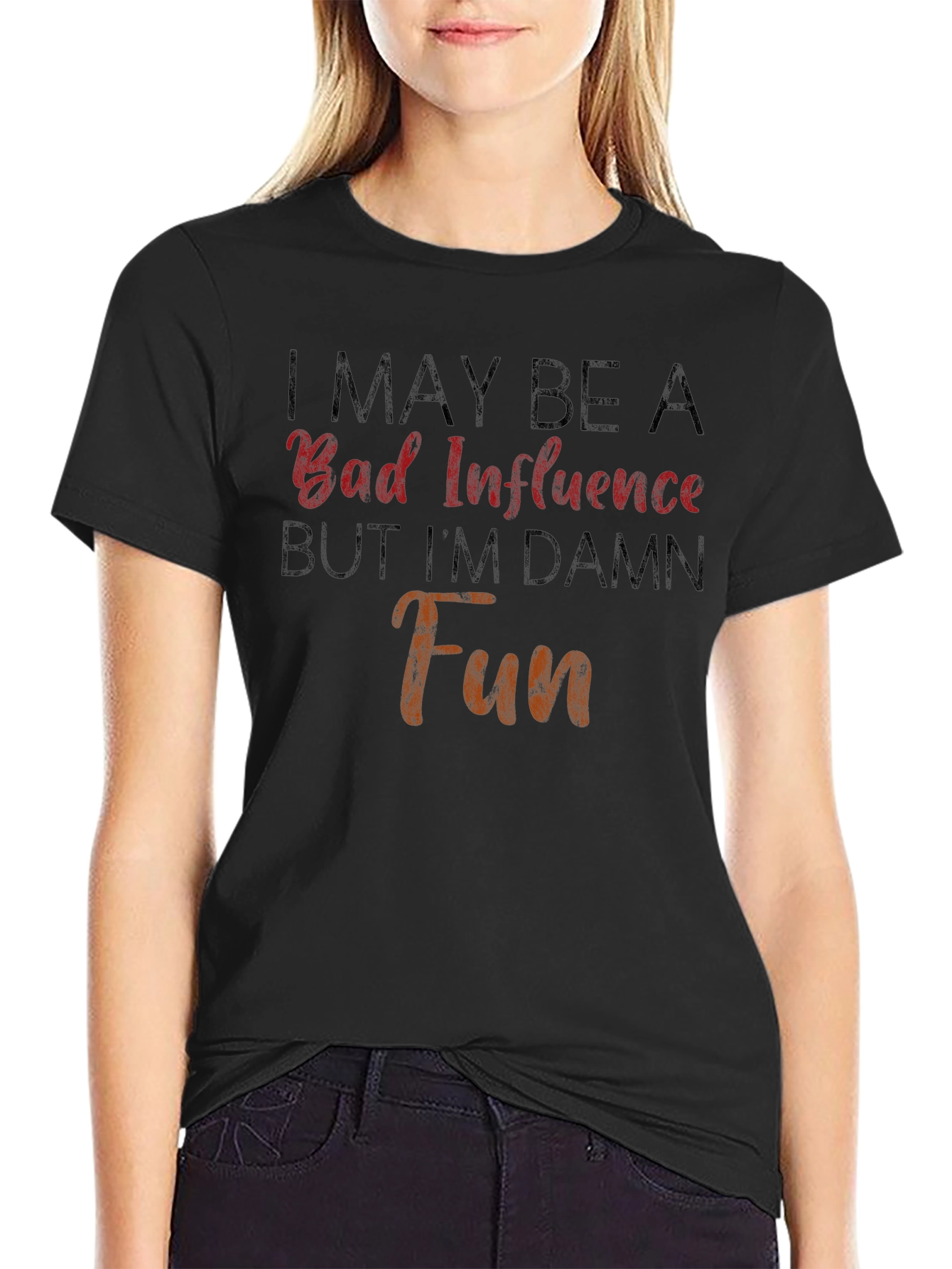 Bad Influence Damn Fun Graphic T-Shirt