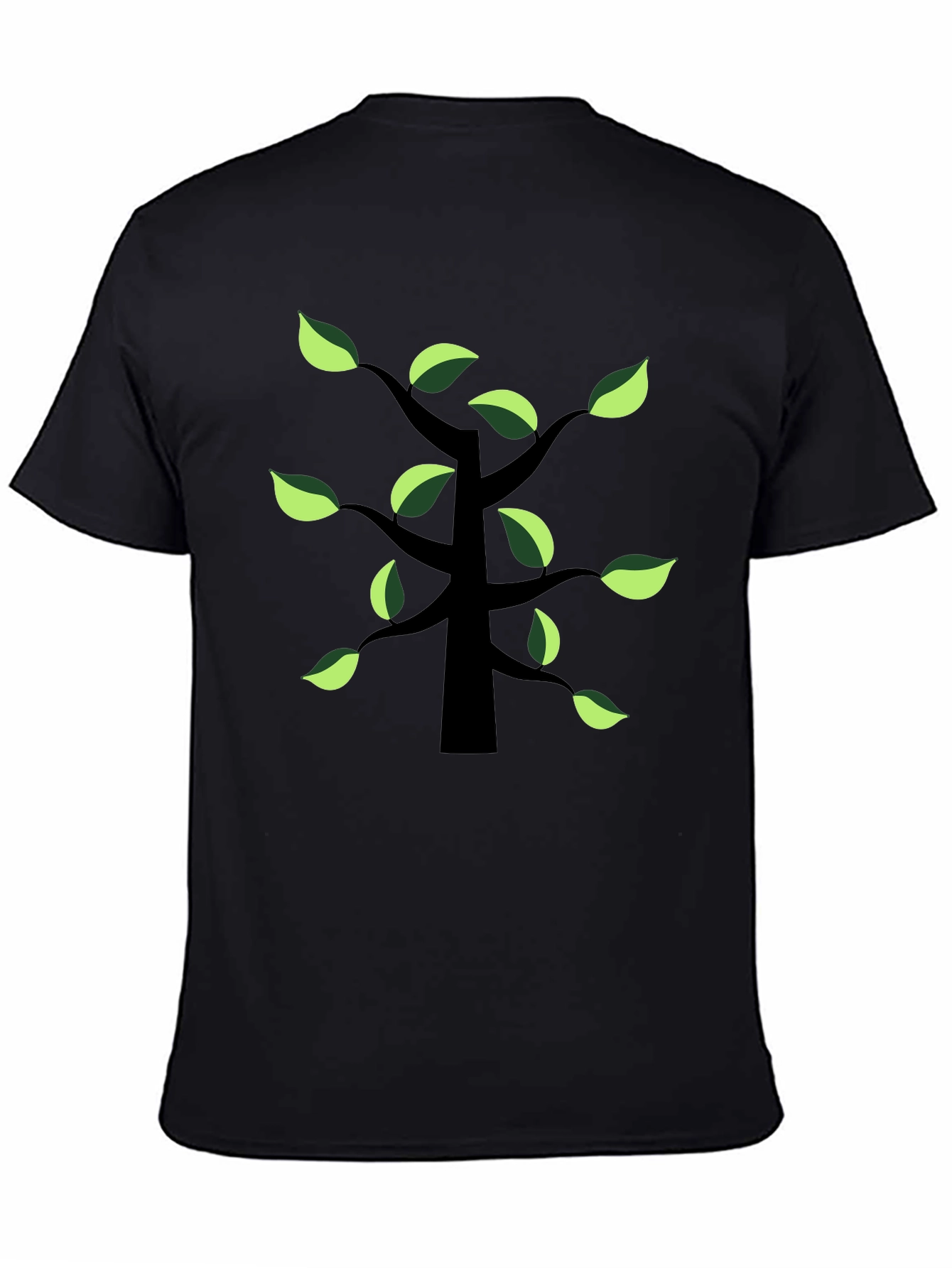 Nature Inspired Tree Graphic Tee - Black