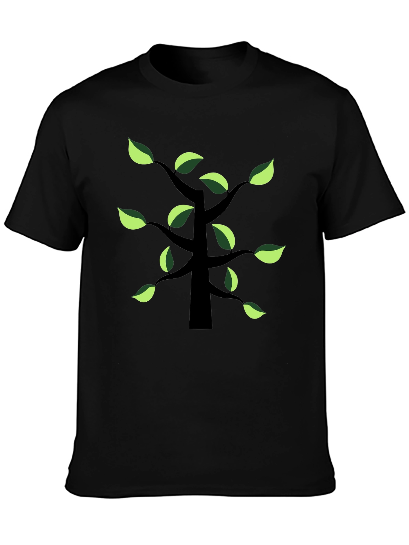 Nature Inspired Tree Graphic Tee - Black