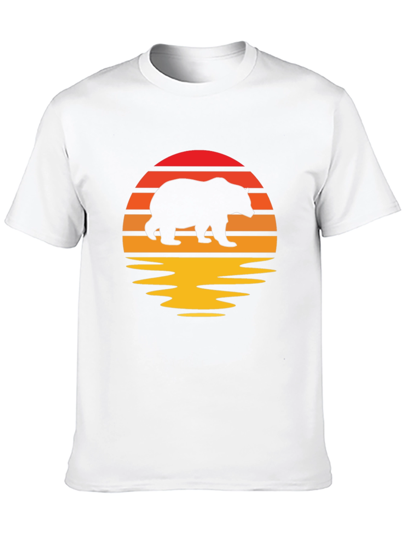 Bear Sunset Graphic T-Shirt - Black
