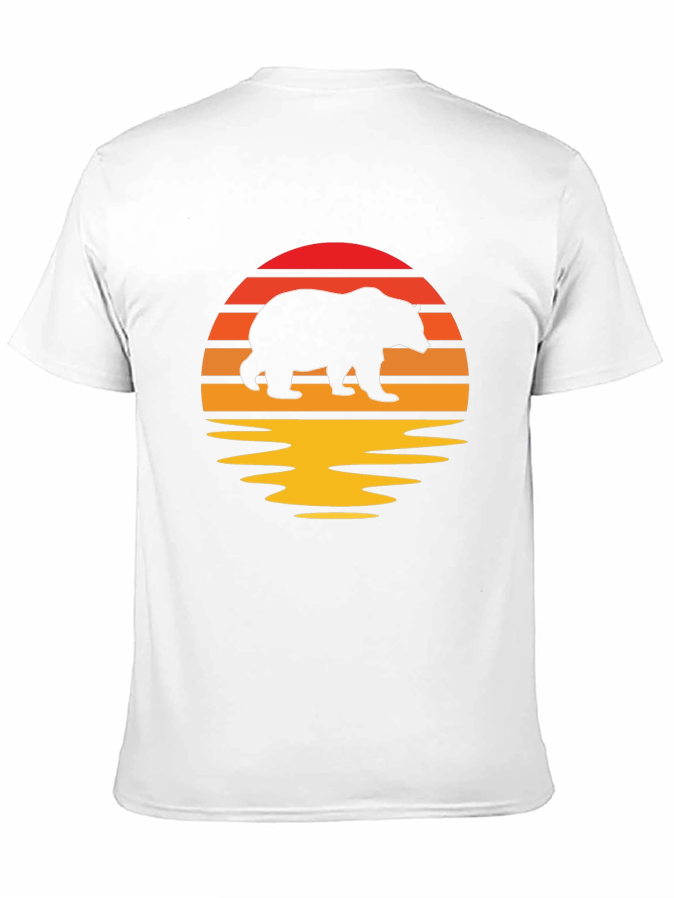 Bear Sunset Graphic T-Shirt - Black