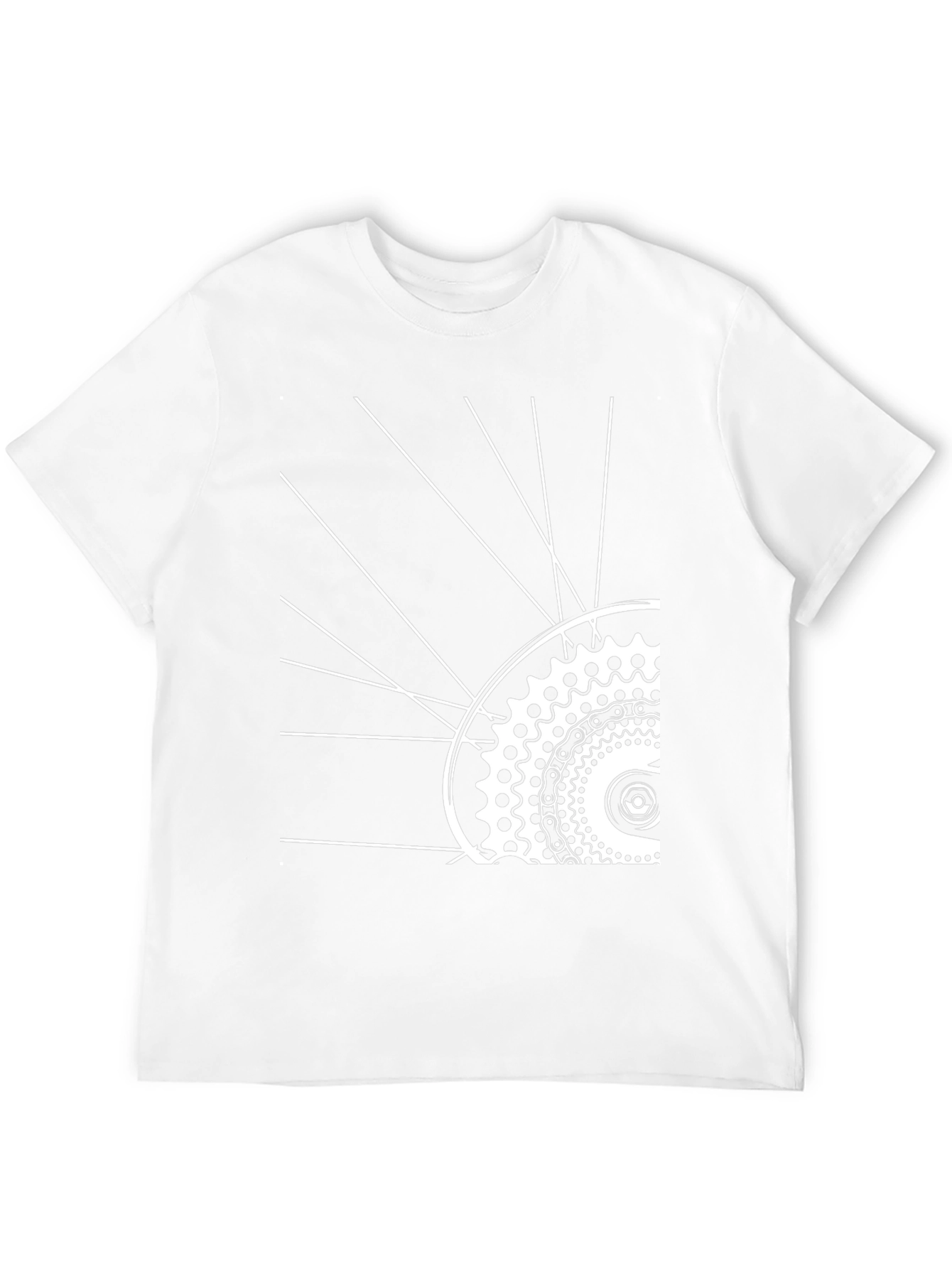 Cool Bike Wheel Graphic Tee - Black