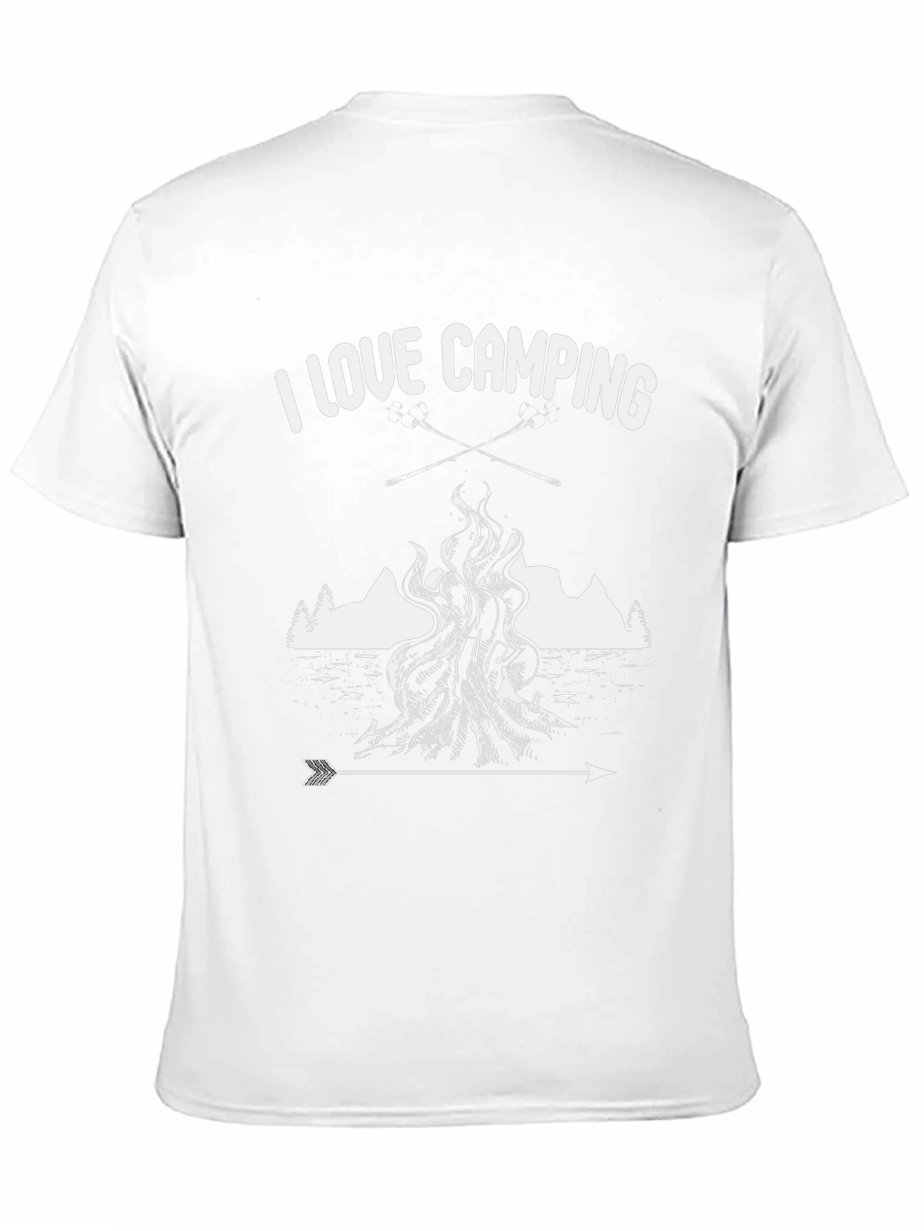 I Love Camping Graphic Tee - Black Cotton Shirt
