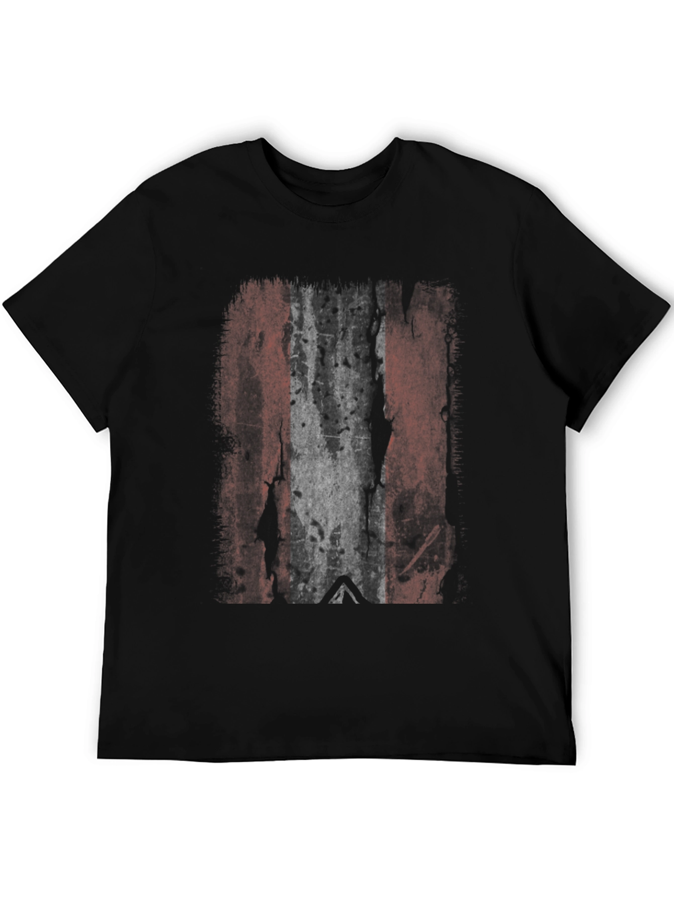 Distressed Flag Graphic Tee - Black
