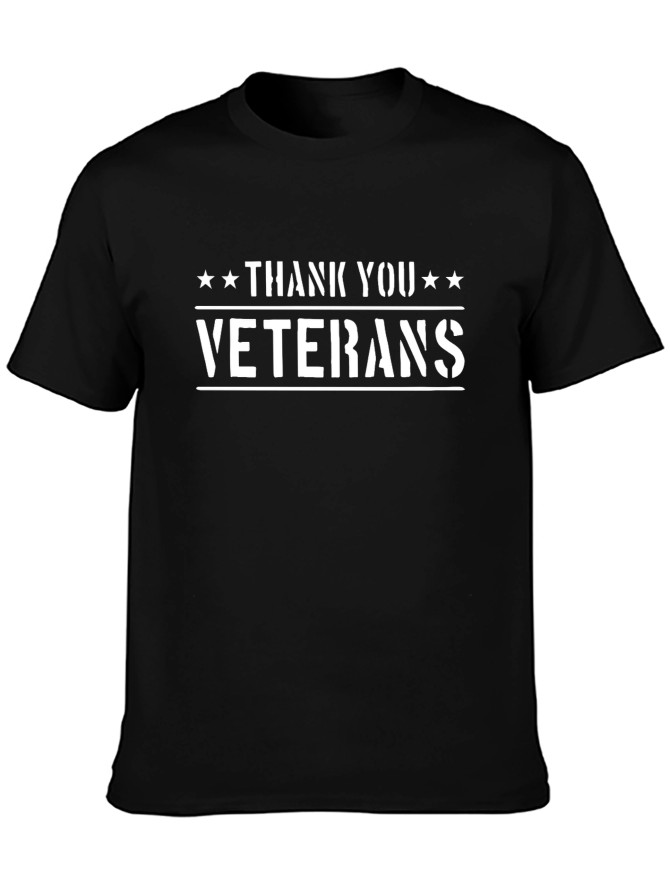 Thank You Veterans Graphic Tee - Black