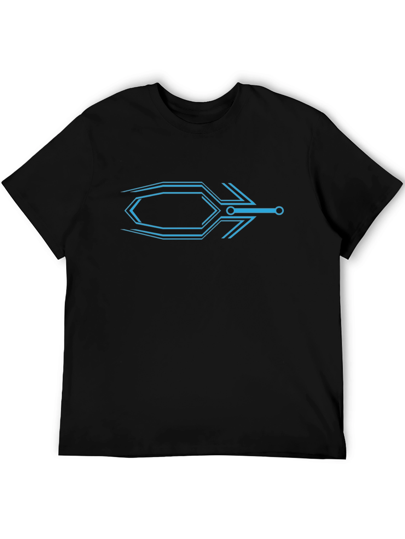 Futuristic Arrow Graphic Black T-Shirt
